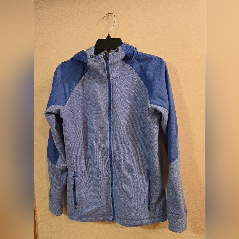 Under Armour Purple Cold Gear Full-Zip Hooded Jacket - Size M
